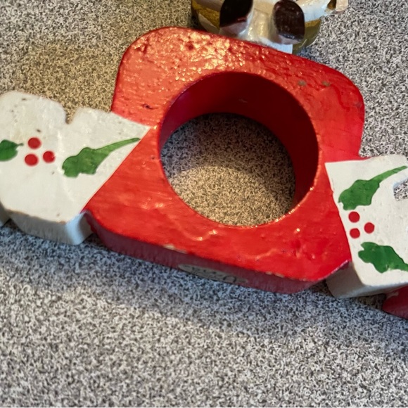HP 🔥2 Vera Noel Snowman & Angel Wood Napkin Holders - Picture 7 of 8
